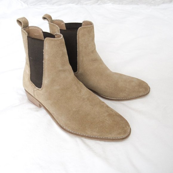 Urban Outfitters Other - URBAN OUTFITTERS Men's Camel Suede Ankle Boots Minimal Leather Boots